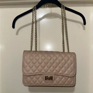 EUC | multi wear purse | cream with gold chain